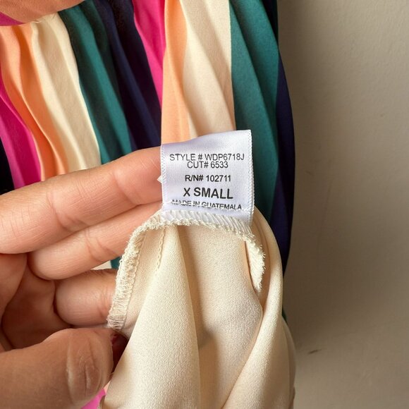 Gibson Colorful Striped Pleated Skirt - Picture 11 of 13